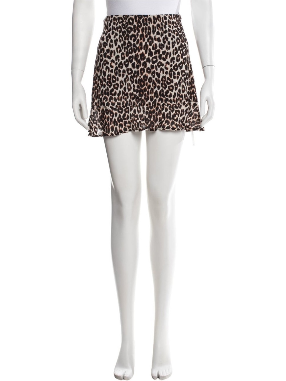 Reformation Leopard Print Mini Skirt
